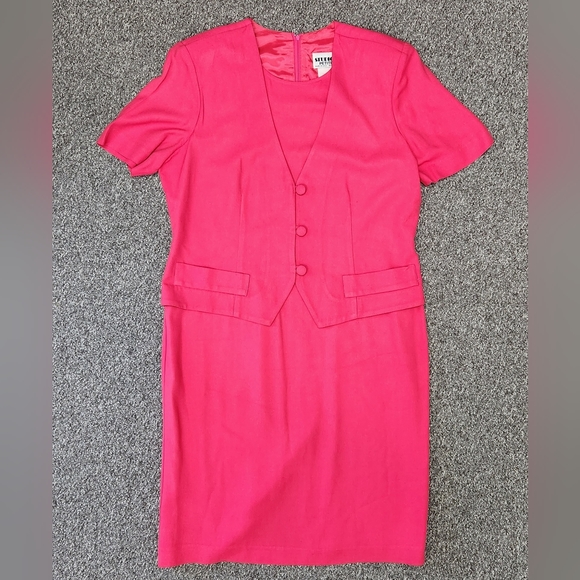 StudioI Dresses & Skirts - VINTAGE Business Career Barbie/Legally Blonde Pink Dress! Size 12 STUDIOI Petite